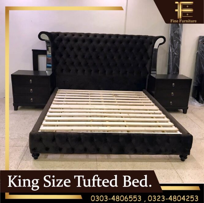 King Size Tufted Bed