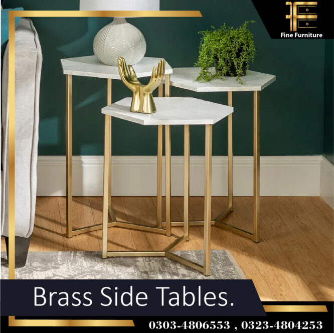 Brass Side Table.