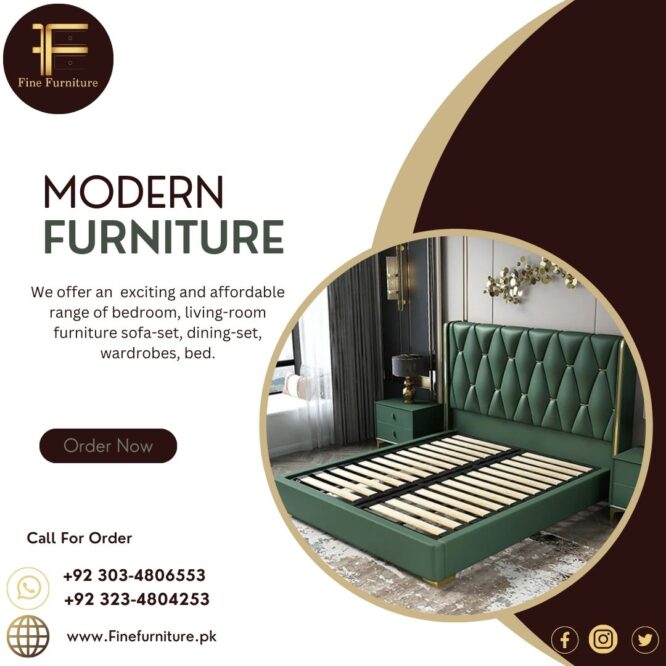 Upholstred Leather Bed.