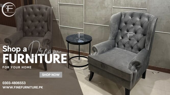 Wing Chairs Set.