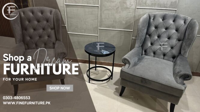 Wing Chairs Set.